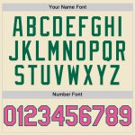 Personalized Cream Pink Kelly Green Mesh Baseball Jersey - Throwback Style Personalized Cream Pink-Kelly Green Mesh Throwback