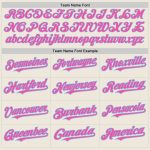 Personalized Cream Pink Light Blue Baseball Jersey in 3 Colors - Stylish Arm Shapes Personalized Cream Pink-Light Blue 3