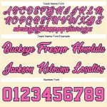 Custom Name and Number Personalized Pink-Blue Throwback Basketball Shorts Personalized Cream Pink-Light Blue Authentic Throwback