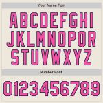 Personalized Pink Navy Baseball Jersey for Women - Custom Soft Cream Jersey Personalized Cream Pink-Navy Baseball Jersey