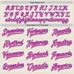 Personalized Two Tone Bomber Jacket Cream Pink Purple Black Full-Snap Varsity Letterman Personalized Cream Pink Purple-Black