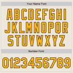 Personalized Gold-Brown Fade Cream Pinstripe Baseball Jersey for Fashion Enthusiasts Personalized Cream Pinstripe Gold-Brown