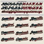 Personalized Vintage USA Flag Baseball Jersey - Black Fade Cream Pinstripe Fashion Personalized Cream Pinstripe Vintage USA