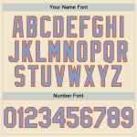 Personalized Blue Orange Cream Mesh Baseball Jersey | Throwback Style Personalized Cream Powder Blue-Orange Mesh Throwback