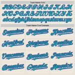 Personalized Aqua Purple Pinstripe Baseball Jersey - Custom Cream Color Personalized Cream (Purple Aqua Pinstripe) Aqua-Purple