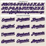 Personalized Authentic Baseball Jersey in Cream Purple-Black Color Personalized Cream Purple-Black Authentic Baseball Jersey
