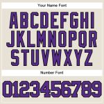 Personalized Authentic Baseball Jersey in Cream Purple-Black Color Personalized Cream Purple-Black Authentic Baseball Jersey
