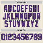 Custom Name and Number Baseball Jersey - Personalized Purple Black Cream Authentic Team Jersey Personalized Cream Purple-Black
