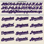 Personalized Cream Purple Black Line Baseball Jersey for Men and Women Personalized Cream Purple-Black Line Baseball Jersey