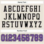 Custom Authentic Football Jersey - Personalized Cream Purple-Black Mesh with Team Name and Number Personalized Cream Purple-Black