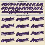 Personalized Purple Black Cream Throwback Baseball Jersey for Men and Women Personalized Cream Purple-Black Mesh Throwback