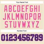 Personalized Basketball Jersey Cream Purple Black Pink Throwback Style Personalized Cream Purple Black-Pink Throwback Basketball