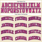 Personalized Basketball Jersey Cream Purple Black Pink Throwback Style Personalized Cream Purple Black-Pink Throwback Basketball