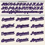 Personalized Purple Black Baseball Jersey Sleeveless - Custom Cream Design Personalized Cream Purple-Black Sleeveless Baseball