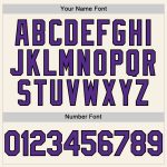 Personalized Purple Black Baseball Jersey Sleeveless - Custom Cream Design Personalized Cream Purple-Black Sleeveless Baseball