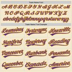 Custom Name Number Authentic Throwback Baseball Jersey - Personalized Cream Purple Gold Team Jersey Personalized Cream Purple-Gold