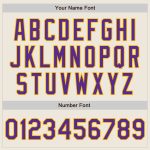 Personalized Purple-Gold Bomber Jacket for Men, Full-Snap Varsity Letterman, Two-Tone Style Personalized Cream Purple-Gold