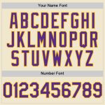 Personalized Purple Gold Mesh Baseball Jersey, Retro Style Throwback Design Personalized Cream Purple-Gold Mesh Throwback
