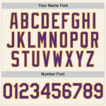 Personalized Cream Purple and Gold Baseball Jersey for Men and Women - Sleeveless Design Personalized Cream Purple-Gold Sleeveless