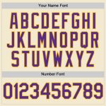 Personalized Purple Gold Baseball Jersey - Custom Cream Throwback Jersey Personalized Cream Purple-Gold Throwback Baseball