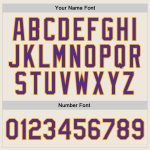 Custom Purple Gold Throwback Basketball Jersey - Personalized Sports Apparel Personalized Cream Purple-Gold Throwback Basketball