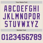 Custom Name and Number Baseball Jersey - Personalized Cream Purple-Gray Authentic Team Jersey Personalized Cream Purple-Gray