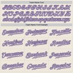 Personalized Purple-Gray Baseball Jersey for Men and Women - Custom Team Shirt Personalized Cream Purple-Gray Baseball Jersey