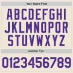 Custom Name and Number Baseball Jersey - Personalized Cream Purple-Gray Line Authentic Jersey Personalized Cream Purple-Gray