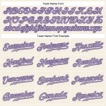 Personalized Sleeveless Baseball Jersey in Cream Purple-Gray Color Personalized Cream Purple-Gray Sleeveless Baseball Jersey