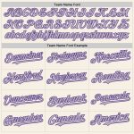 Personalized Cream Purple Gray Baseball Jersey - Sleeveless Custom Sports Apparel Personalized Cream Purple-Gray Sleeveless