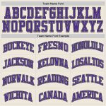 Personalized Purple-Gray Throwback Basketball Jersey - Custom Sports Apparel Personalized Cream Purple-Gray Throwback Basketball