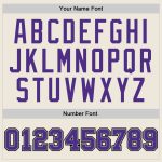 Personalized Purple-Gray Throwback Basketball Jersey - Custom Sports Apparel Personalized Cream Purple-Gray Throwback Basketball