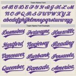 Custom Name and Number Two-Button Unisex Softball Jersey Cream Purple-Gray Personalized Design Personalized Cream Purple-Gray