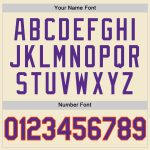 Custom Name and Number Baseball Jersey - Personalized Authentic Throwback in Cream Purple Orange Personalized Cream Purple-Orange