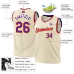 Personalized Purple Orange Throwback Basketball Jersey - Custom Sports Apparel Personalized Cream Purple-Orange Throwback