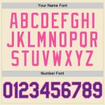 Custom Authentic Throwback Baseball Jersey - Personalized Cream Purple Pink-Black with Name and Number Personalized Cream
