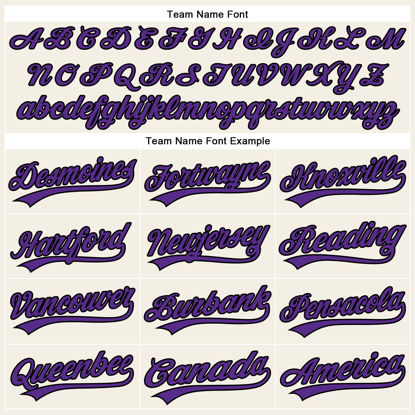 Personalized Cream Purple Pinstripe Black Authentic Baseball Jersey Team Custom Name and Number Custom Name and Number Personalized Black Purple Pinstripe Baseball Jersey - Authentic Team Apparel Personalized Cream Purple - Image 4