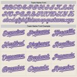 Personalized Unisex Softball Jersey - Cream Purple Pinstripe Gray, Two-Button Design Personalized Cream Purple Pinstripe