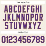 Custom Name and Number Personalized Baseball Jersey in Cream Purple Pinstripe with Old Gold - Authentic Team Gear Personalized