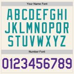 Custom Name Number Personalized Sleeveless Baseball Jersey in Cream Purple Teal - Authentic Team Apparel Personalized Cream