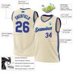 Personalized Throwback Basketball Jersey in Cream Purple Teal-Black Personalized Cream Purple Teal-Black Throwback Basketball
