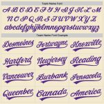 Personalized Purple White Throwback Baseball Jersey - Custom Cream Jersey Personalized Cream Purple-White Throwback Baseball