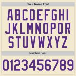 Personalized Purple White Throwback Baseball Jersey - Custom Cream Jersey Personalized Cream Purple-White Throwback Baseball