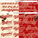 Custom Name and Number Baseball Jersey for International Coffee Day - Personalized 3D Pattern in Cream and Red Personalized