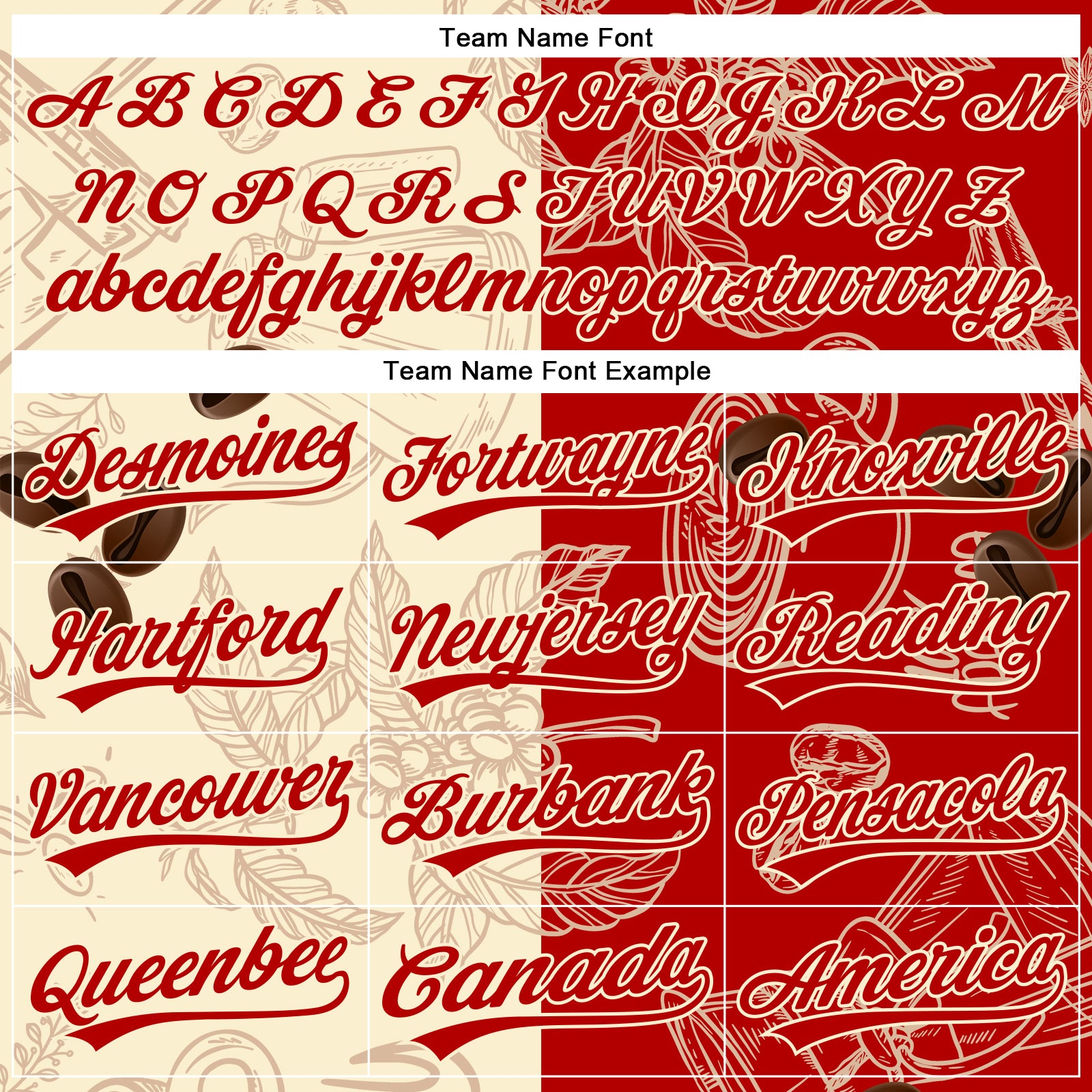 Personalized Cream Red 3D Pattern Design International Coffee Day Authentic Baseball Jersey Team Custom Name and Number Custom Name and Number Baseball Jersey for International Coffee Day - Personalized 3D Pattern in Cream and Red Personalized - Image 4