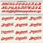 Custom Name and Number Personalized Cream Red Baseball Jersey Sleeveless Authentic Team Wear Personalized Cream Red Authentic
