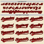 Personalized Custom Name Number Red Black Cream Throwback Baseball Jersey Personalized Cream Red-Black Authentic Throwback