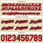 Custom Name and Number Personalized Red-Black Basketball Shorts Authentic Throwback Style 6796 Personalized Cream Red-Black