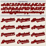 Custom Name and Number Two Tone Baseball Jersey - Personalized Red and Black Authentic Team Jersey Personalized Cream Red-Black