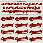 Custom Red and Black Baseball Jersey - Personalized Cream Jersey for Adults Personalized Cream Red-Black Baseball Jersey
